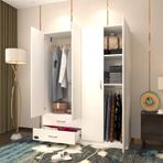 Kenzlife gardırop 4 kapılı 2 çekmeceli orkide byz 180*120*42 gardolap dolap ofis