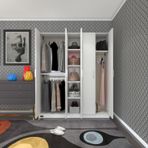 Kenzlife gardırop 5 kapılı 150 lilyum byz 180*150*42 gardolap dolap