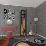 Kenzlife Gardirop Ogrenci Dolabi Tek Kapili Kasimpati Gri 180*35*42 Gri Gardolap Dolap Ofis