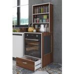 Kenzlife Gönül Ceviz 165x60x56 Mutfak Dolabı