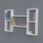 Kenzlife Gülsu 060x100x20 cm Beyaz Duvar Rafı Kitaplık