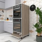 Kenzlife Halime 145x60x56 cm Fırın Kapaklı Ayaklı Banyo Kiler Ofis Mutfak Dolabı