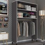 Kenzlife Hayrettin 180*120*40 Tekerlekli Gri Gardrop