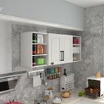 Kenzlife Hazır Mutfak Dolabı Domates90 Byz Mod1 90*160*32 Mebran Kapak Suntalam Gövde Beyaz