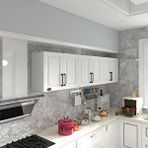 Kenzlife Hazır Mutfak Dolabı Elma90 Byz Mod1 90*240*32 Mebran Kapak Suntalam Gövde Beyaz