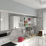 Kenzlife Hazır Mutfak Dolabı Kavun90 Byz Mod1 90*240*32 Mebran Kapak Suntalam Gövde