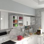 Kenzlife Hazır Mutfak Dolabı Mercimek60 Byz Mod1 60*240*32 Mebran Kapak Suntalam Gövde