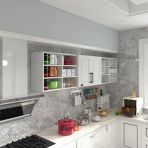 Kenzlife Hazır Mutfak Dolabı Mercimek90 Byz Mod1 90*240*32 Mebran Kapak Suntalam Gövde