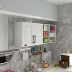 Kenzlife Hazır Mutfak Dolabı Zencefil90 Byz Mod1 90*160*32 Mebran Kapak Suntalam Gövde Beyaz