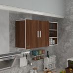 Kenzlife hazır mutfak fulvus22 cvz 060*120*22 mutfak banyo dolabı kapaklı raflı - Ceviz