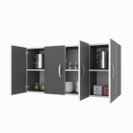 Kenzlife Hazır Mutfak Merlanda Gri 060*120*22 Mutfak Banyo Dolabı Kapaklı Raflı