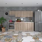 Kenzlife Hazır Mutfak Seti Nayakan Crd 240 Cm Genişlik Üst Tezgahsız Ankastre Fırın Modüllü Beyaz