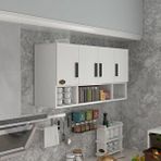 Kenzlife Hazır Mutfak Severus Beyaz 060x120x22 Mutfak Banyo Dolabı Kapaklı Raflı