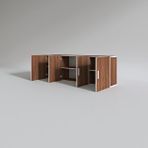 Kenzlife Hazır Mutfak Silvanus Ceviz 060x180x22 Mutfak Banyo Dolabı Kapaklı Raflı