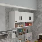 Kenzlife Hazır Mutfak Vesper Byz 060X120x32 Mutfak Banyo Dolabı Kapaklı Raflı