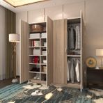 Kenzlife Kaktüs 4 Kapılı 180x160x52 CM Kahverengi XLarge Gardrop