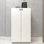 Kenzlife Kapaklı Ayakkabılık Bosnevi Mat Beyaz Suntalam 110*040*30 Ondört Çift Ayakkabı Kapasitesi Arkalıksız