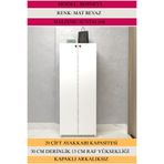 Kenzlife Kapaklı Ayakkabılık Bosnevi Mat Beyaz Suntalam 155*040*30 Yirmi Çift Ayakkabı Kapasitesi Arkalıksız