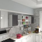 Kenzlife Kavun 60 Gri Mod 2 60x240x32 Mebran Kapak Suntalam Gövde Hazır Mutfak Dolabı