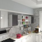 Kenzlife Kavun 90 Gri Mod 2 90x240x32 Mebran Kapak Suntalam Gövde Hazır Mutfak Dolabı