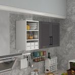 Kenzlife Kestane 90 Gri Mod 2 90x120x32 Mebran Kapak Suntalam Gövde Hazır Mutfak Dolabı