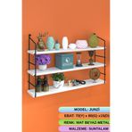 Kenzlife kitaplık junzi mat beyaz suntalam 070(Y)*80(G)*15(D)3 KATLI mutfak banyo duvar rafı