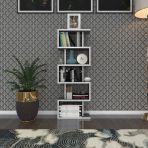 Kenzlife Kitaplık Raf Diba1 Gri 129x040x19 Banyo Kiler Ofis ( M)