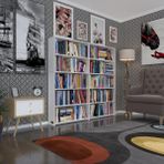 Kenzlife Kitaplik Super Ga 150*160*19 Byz 5 Katli 2 Bolme Cift Bolme Opsiyonlu Ofis Mutfak Banyo Dolabi Arkaliksiz