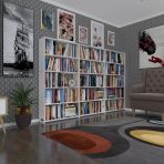 Kenzlife Kitaplik Super Ga 150*240*19 Byz 5 Katli 3 Bolme Cift Bolme Opsiyonlu Ofis Mutfak Banyo Dolabi Arkaliksiz