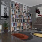 Kenzlife Kitaplik Super Ga 150*240*19 Crd 5 Katli 3 Bolme Cift Bolme Opsiyonlu Ofis Mutfak Banyo Dolabi Arkaliksiz