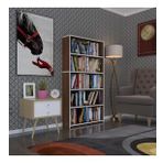 Kenzlife kitaplık süper ga 150*80*19 cvz 5 katlı tek bölme çift bölme opsiyonlu ofis mutfak banyo dolabı arkalıksız
