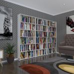 Kenzlife Kitaplik Super Ga 180*240*19 Byz 6 Katli 3 Bolme Cift Bolme Opsiyonlu Ofis Mutfak Banyo Dolabi Arkaliksiz