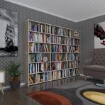 Kenzlife Kitaplik Super Ga 180*240*19 Crd 6 Katli 3 Bolme Cift Bolme Opsiyonlu Ofis Mutfak Banyo Dolabi Arkaliksiz