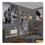 Kenzlife kitaplık süper ga 180*80*19 crd 6 katlı tek bölme çift bölme opsiyonlu ofis mutfak banyo dolabı arkalıksız