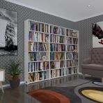 Kenzlife Kitaplık Süper Ga 180X240x19 Byz 6 Katlı 3 Bölme Çift Bölme Opsiyonlu Ofis Mutfak Banyo Dolabı Arkalıksız