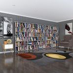 Kenzlife Kitaplık Süper Ga Gri 180*400*19 6 Katlı 5 Bölme Çift Bölme Opsiyonlu Ofis Mutfak Banyo Dolabı Arkalıksız