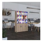 Kenzlife Klasor Dolabi Kilitli Alpdem Crd 175*120*30 Klasorluk Kitaplik Ofis Arkaliksiz