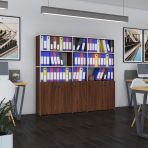 Kenzlife Klasor Dolabi Kilitli Gokboru Cvz 175*200*30 Klasorluk Kitaplik Ofis Arkaliksiz
