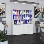 Kenzlife Klasor Dolabi Kilitli İlgar Byz 175*160*30 Klasorluk Kitaplik Ofis Arkaliksiz