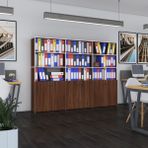 Kenzlife Klasor Dolabi Kilitli Kutalmis Cvz 175*240*30 Klasorluk Kitaplik Ofis Arkaliksiz