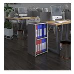Kenzlife Klasorluk Rafli Attila Gri 70*40*30 Kitaplik Ofis Arkaliksiz