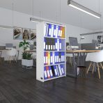 Kenzlife Klasorluk Rafli Erlinay Byz 140*80*30 Kitaplik Ofis Arkaliksiz