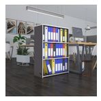 Kenzlife Klasorluk Rafli İlkutay Gri 105*80*30 Kitaplik Ofis Arkaliksiz
