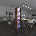 Kenzlife Klasorluk Rafli Kutadgu Cvz 175*40*30 Kitaplik Ofis Arkaliksiz