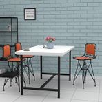 Kenzlife Knsz Ufak Boy Tel Bar Sandalyesi 1 Li Uslu Syhtrn Sırt Minderli 55 Cm Oturma Yüksekliği Mutfak Bahçe Cafe Ofis Siyah