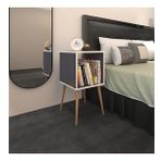 Kenzlife Komodin Biterge Gri 74*39*39 Ahşap Ayaklı Komidin Kitaplık