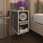 Kenzlife Komodin Lothario Gri Komidin 42*20*19 Duvara Monte Askı Aparatlı ( Mng)
