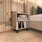 Kenzlife Komodin Matti Crd 48X40x40 Ayarlı Ayaklı Komidin Kitaplık