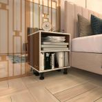 Kenzlife Komodin Matti Cvz 48X40x40 Ayarlı Ayaklı Komidin Kitaplık