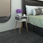 Kenzlife Komodin Ragnarok 49*29*29 Gri Komidin Ahşap Ayaklı - Beyaz